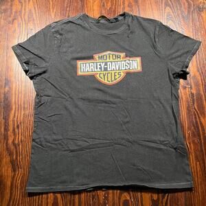 Harley-Davidson XL Biker T-Shirt Black Graphic Regular